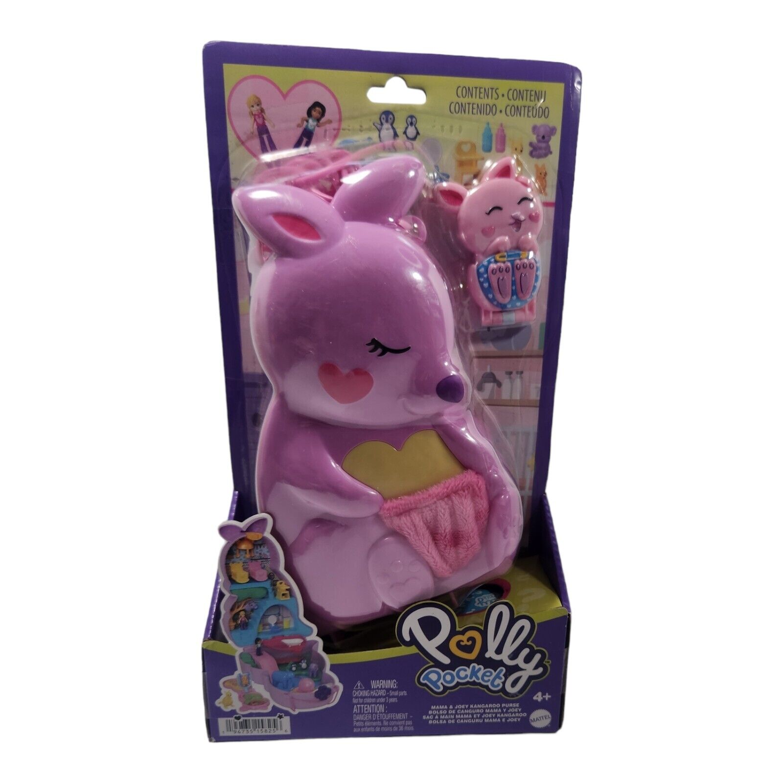 Playset Polly Pocket com Mini Bonecas - Bolsa de Canguru Mama e Joey -  Estojo - Mattel - superlegalbrinquedos