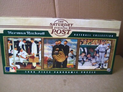 Norman Rockwell Baseball Collection Saturday Evening Post 1000 Pcs