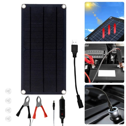 Solarpanel Ladegerät 12V 50W für kfz Autobatterie, tragbares Solarmodul Aufladen - Bild 18 von 19