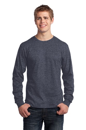 Port & Company Men's Core Cotton Tee Long Sleeve Comfort Blend T-Shirt - PC54LS - Picture 11 of 23