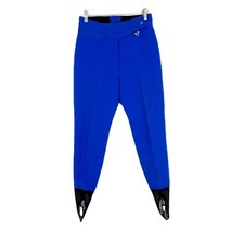 Vintage Obermeyer Sport Wool Blend Stirrup Ski Snow Pants Blue Size 12 EUC