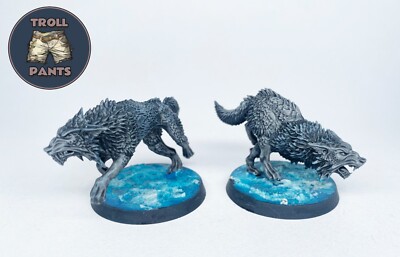 Warhammer 40k - 2 Space Wolves Fenrisian Wolves, Cyberwolves - Wolf Guard