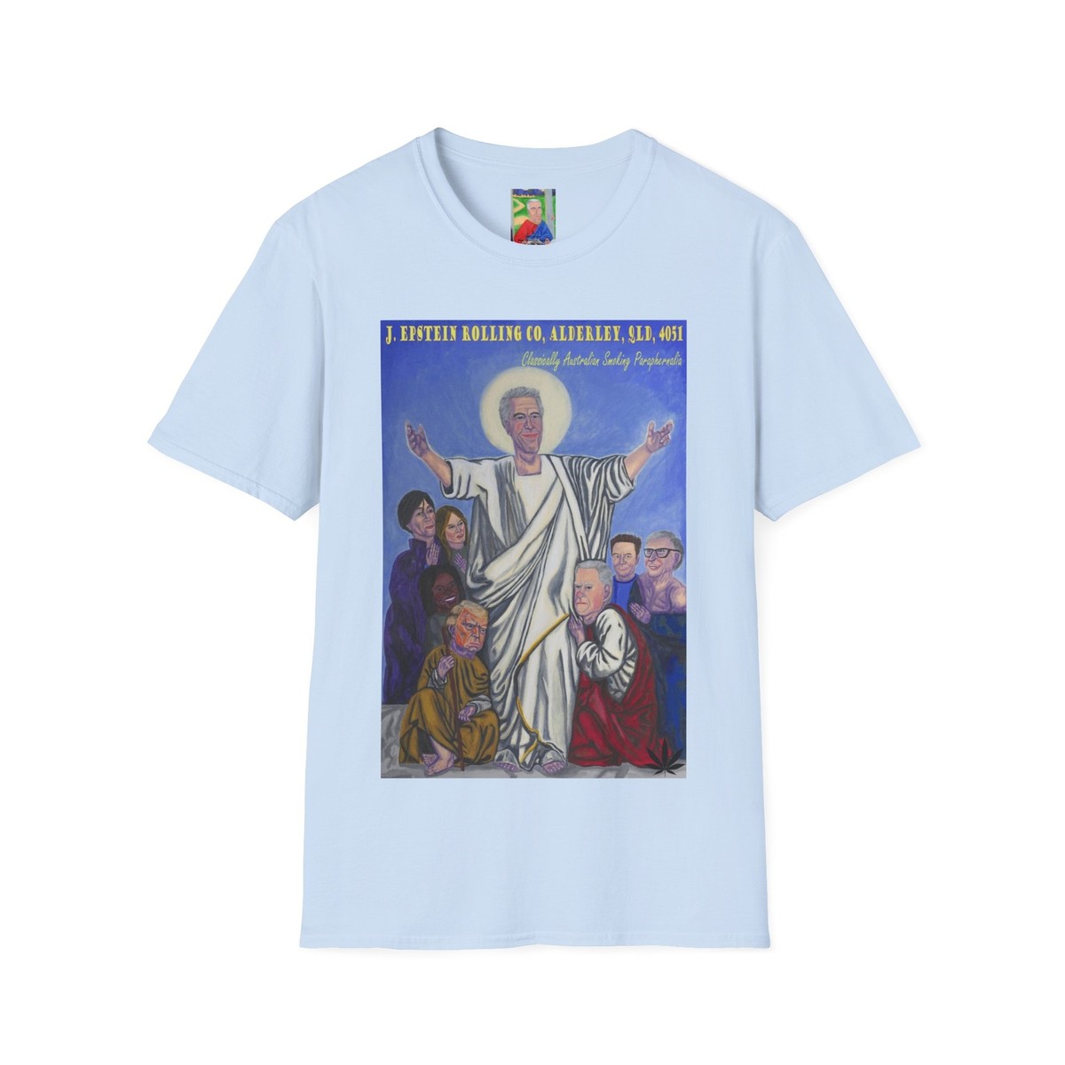 Jeffrey Epstein Hand Painted Unisex T-Shirt, Funny Dark Humour