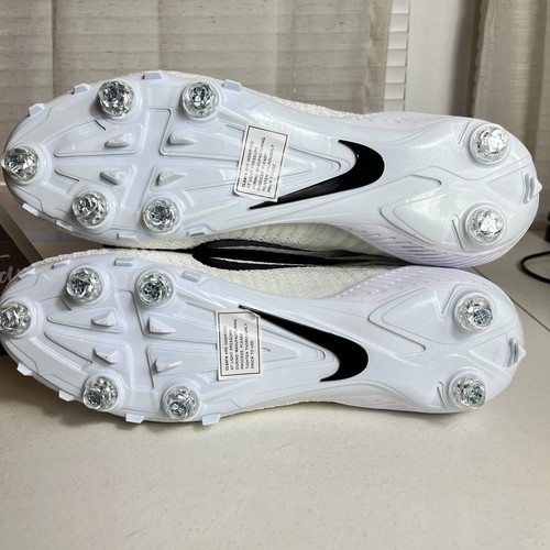 Nike Alpha Menace Elite 2 Flyknit Football Cleats Detachable White Men Size 11.5 - Picture 9 of 11