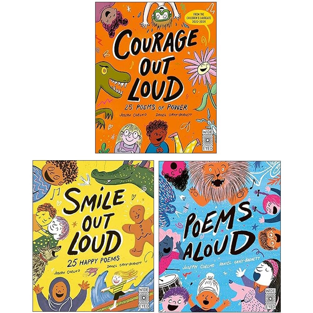 Joseph Coelho Unisex Collection 3 Books Set Poems Aloud,Courage Out Loud,Smile Out Loud - Image 3