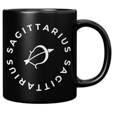 Sagittarius Black Mug