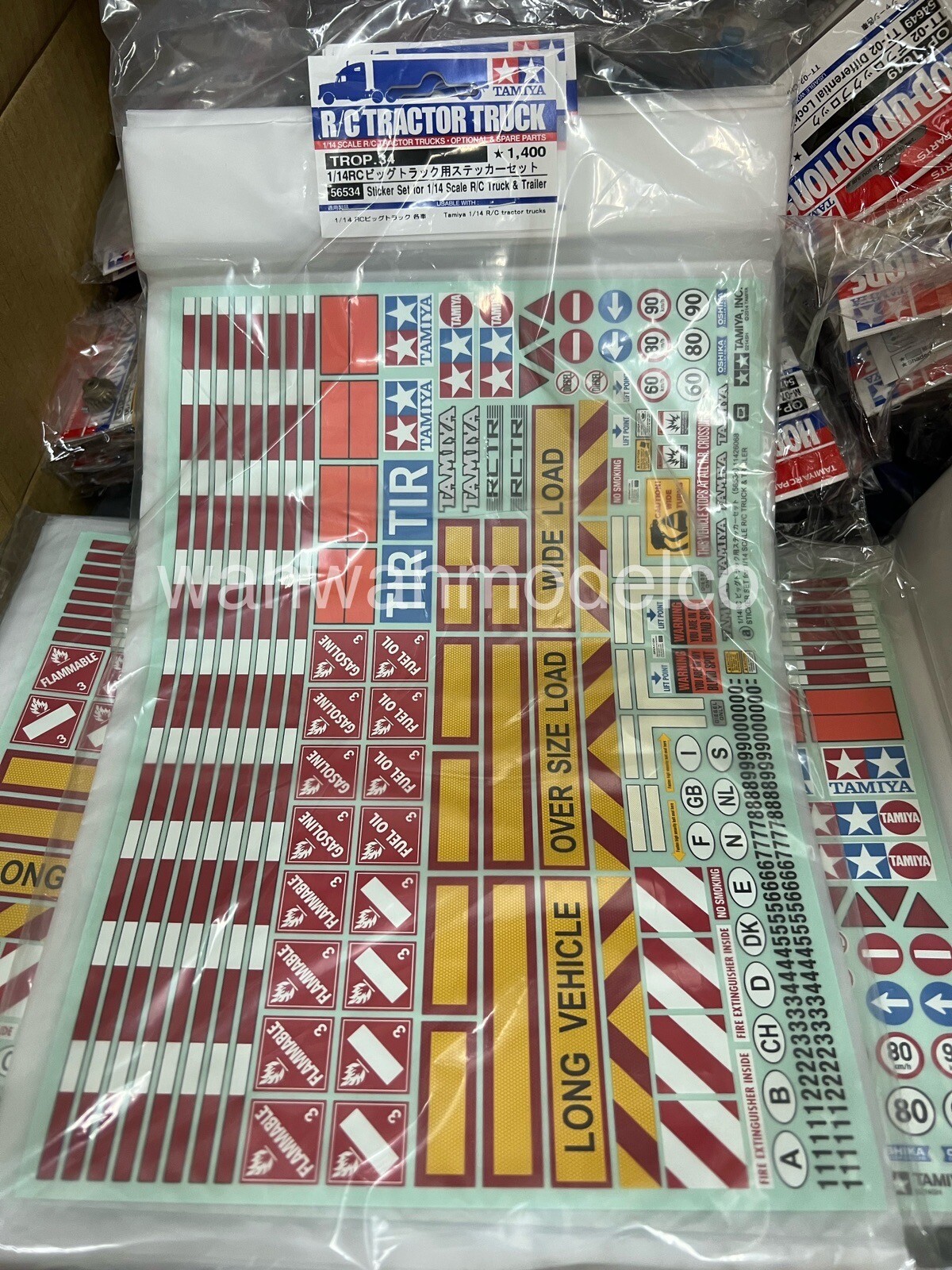 Tamiya 56534 1/14 RC Tractor Truck & Semi Trailer Realistic Sticker Set-image