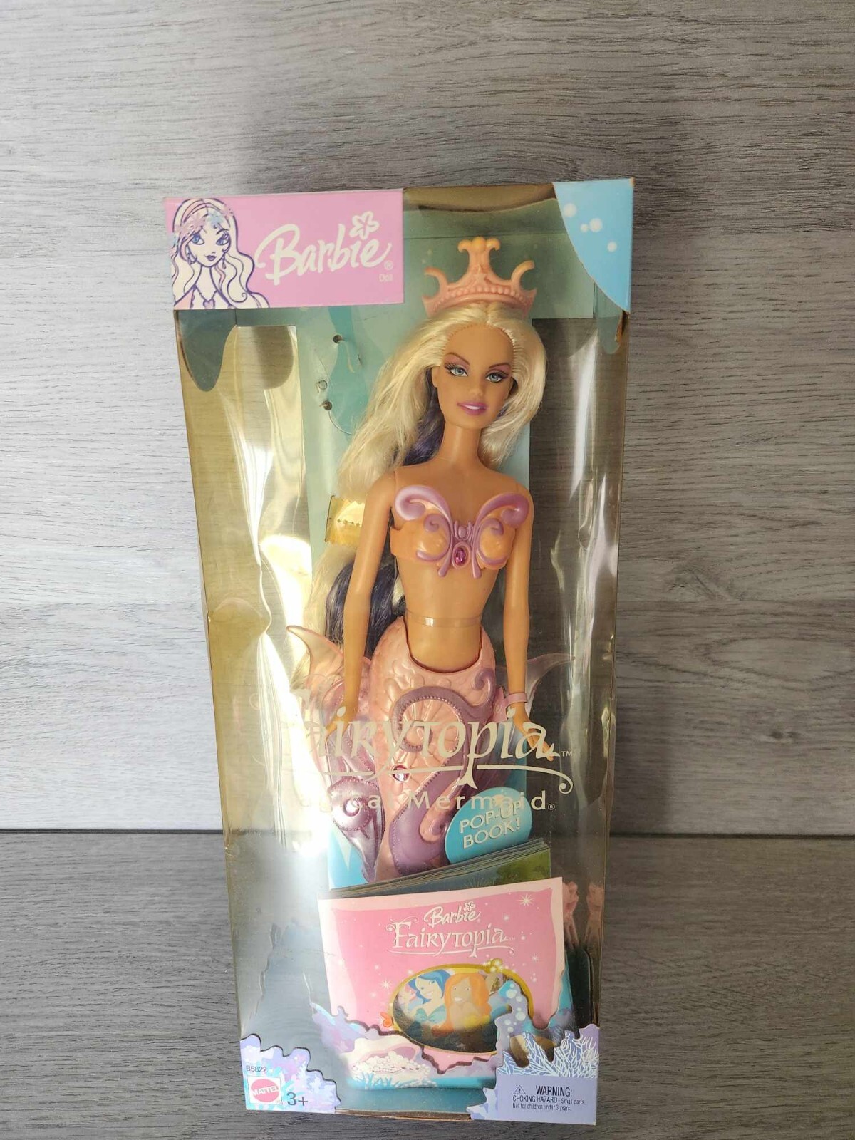 Vtg Barbie Fairytopia Magical Mermaid Pink Purple B5822 Mattel 