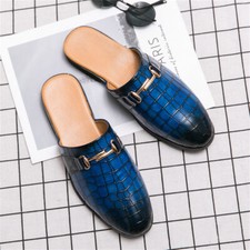 Men's Slip-on Mule Loafers Formal Wear Casual Backless Dress Slippers