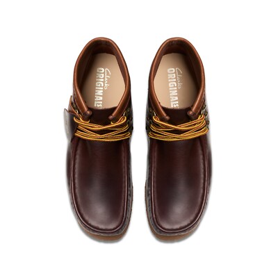NEW Men Clarks Wallabee Original Burgundy Leather Hiker Limited