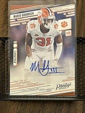 MARIO GOODRICH 2022 CHRONICLE PRESTIGE XTRA POINTS ROOKIE AUTO CLEMSON AUTOGRAPH