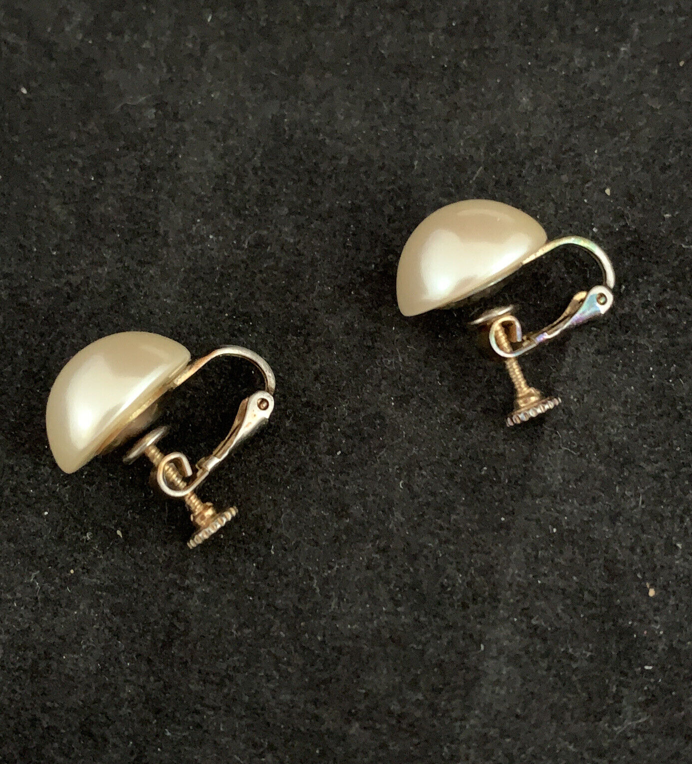 Marvella Faux Pearl Screwback Earrings Designer V… - image 10