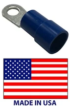 (10) Vinyl Insulated 6 AWG Gauge #10 Ring Terminal Crimp Wire Connector USA