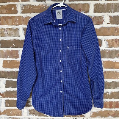 Talula Oxford Boyfriend Shirt Extra Small Blue White Striped Long Sleeve Button