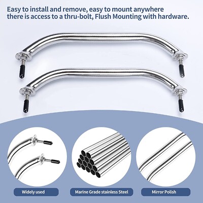 Stainless Steel Chrome Handle Rails Non-Slip Grab ... – Grandado - Foto 7