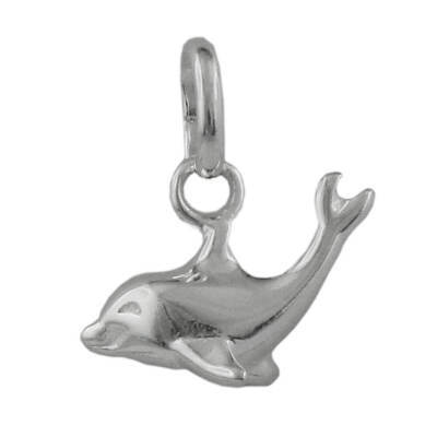 MATERIA by Matthias Wagner Delfin KA-175 - Ciondolo in argento sterling 925 rodiato, con collana, Argento sterling Zirconia cubica, Zirconia cubica