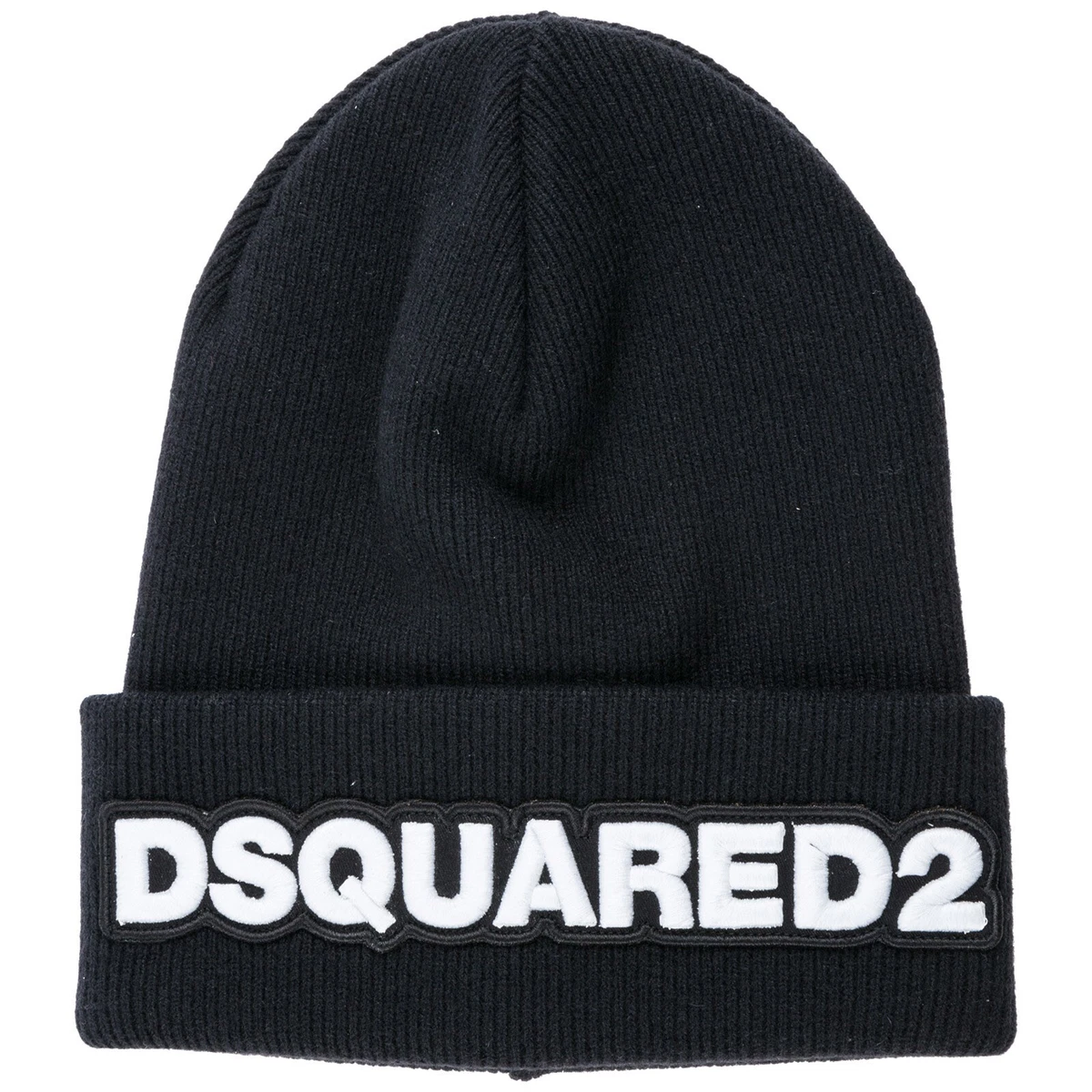 Dsquared2 beanie men d2 KNM000115040001M063 Black wool cap hat beret