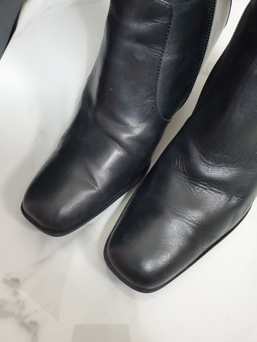 Alfani Black Leather Zipper Up 8.5"Shaft height Boots 9M - Picture 4 of 9