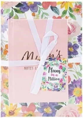 PMS Floral Mum In a Million Ruled Notebook Set With Bow, A5 & A6 set, Mother's Gift