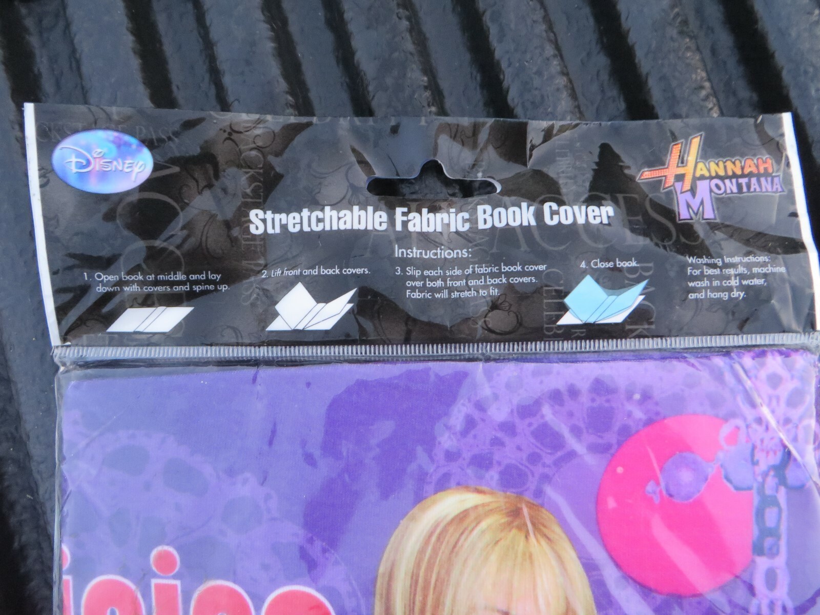 Miley Cyrus Disney Hannah Montana Stretchable Fabric Book Cover NEW