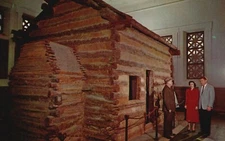 Postcard KY Hodgenville Lincoln Birthplace Cabin 1957 Chrome Vintage PC J3858