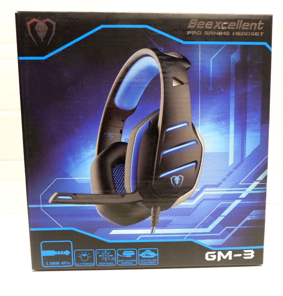 Beexcellent GM-3 Professional Gaming Headset - Blue-New