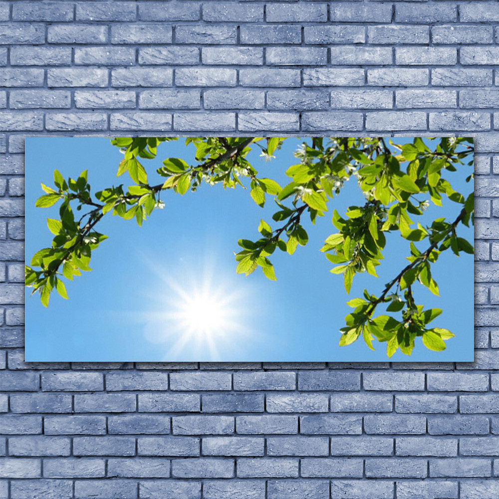 Impression sur verre Nature Soleil 140x70 pour illuminer le mur du salon