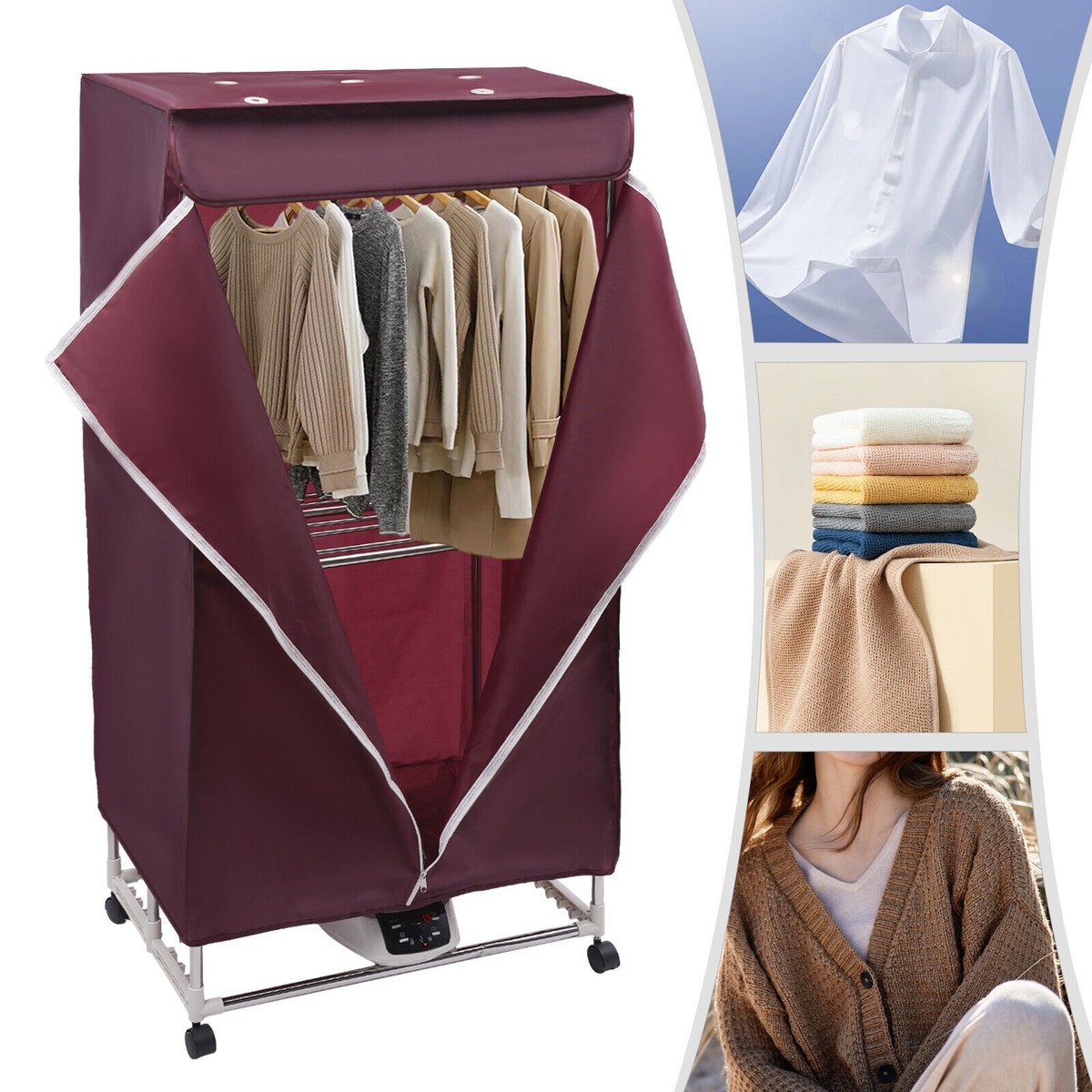 Heat Care 60°C Low Temperature Dryer　新品 Portable 110V Electric Clothes Dryer 60LB Indoor Wet Laundry
