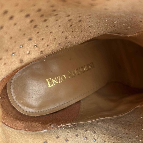 Enzo Angiolini Tan Suede Heel Ankle Pull-on Boots Size 6 Beige Color - Picture 7 of 8