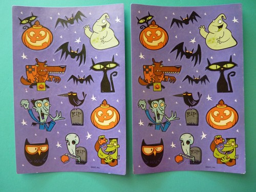 Vintage American Greetings Aufkleber HALLOWEEN (2) komplette Blätter