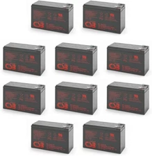 Lot of 10 CSB HR1234WF2 High Rate 12V 34W SLA Battery w/ .25" F2 Terminals