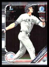 2019 Bowman Chrome Draft Jake Sanford   BDC-82 New York Yankees