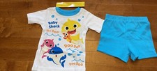 Pinkfong Baby Shark Short Sleeve Shirt & Shorts Pajamas PJs 3T New