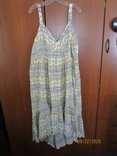 New Jessica Simpson Dress Sleeveless Summer Sz 2X Cotton Viscose Bust 50 L 51 in