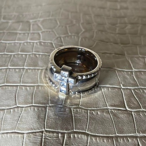 LOREE RODKIN GOTHIC Cross ring Silver 925 Cubic zirconia Size US 8.5 With Box - Picture 11 of 22