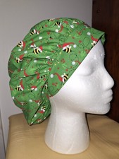 Christmas Bee's Medical Surgical Bouffant Scrub Hat SIZE MEDIUM