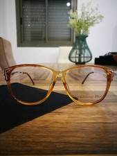 Christian Dior Vintage Square Big Eyeglasses Frames CD2545 Sparkling Brown 56