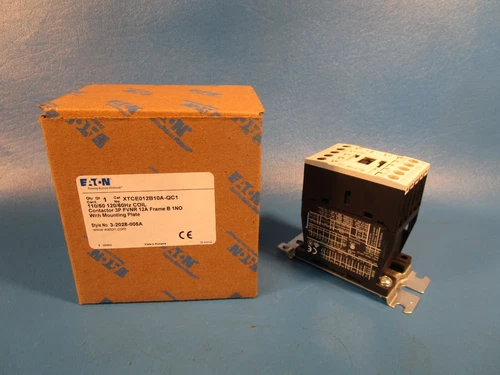 Eaton XTCE012B10A-QC1 Contactor, 3P FVNR 12A, 110/50 120/60Hz Coil
