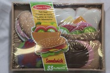 NEW Melissa and Doug Felt Food Sandwich 33-piece ages 3 Melissa  Doug