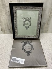 Olivia Riegel Crystal Silver "Windsor" 8x10 Photo Frame New Glass is Chipped