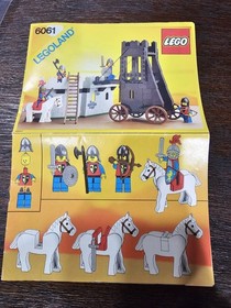 LEGO Castle: Vintage Siege Tower (6061) 100% Complete BOX EXTRAS MANUAL LIONS