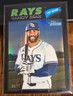 2026 Topps Heritage Chrome Black Refractors #47 Yandy Diaz 06/77 Rays