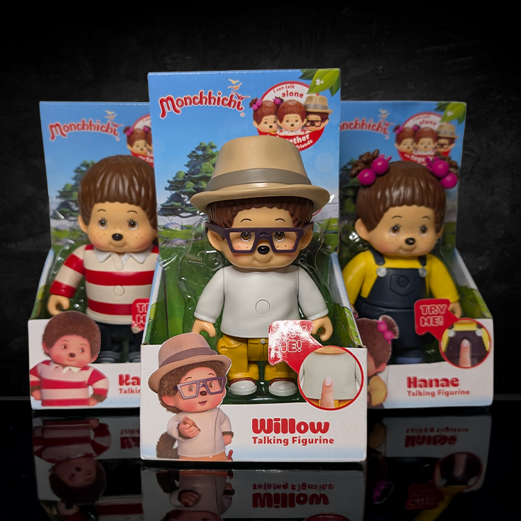 Monchhichi Talking Figures Willow, Kauri and Hanae 3 Pack