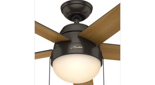Hunter Fans - Anslee 46 Inch Ceiling Fan with LED Light Kit and Pull Chain-Matte - Picture 2 of 4