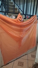 Set of 2 Giant Halloween Doorway Drapes Grim Reaper Scary Pumpkin