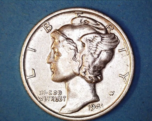 1941-S Mercury Head Silver Dime  AU **1130-5A