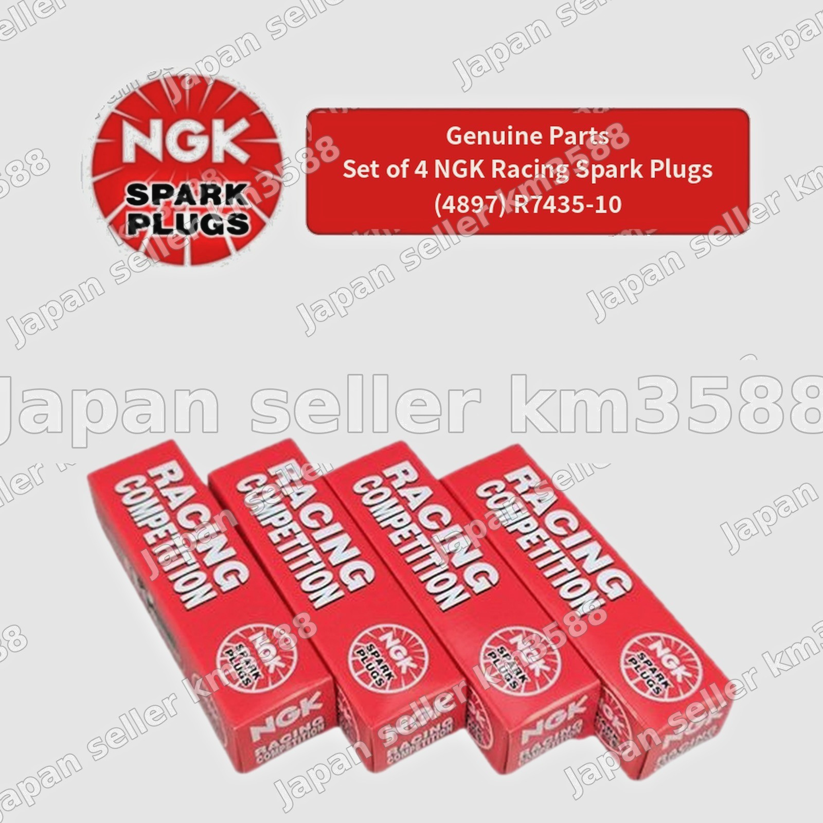 NGK Genuine Racing Competition Spark Plug R7435-10 Set of 4 Iridium Heat 10 4897