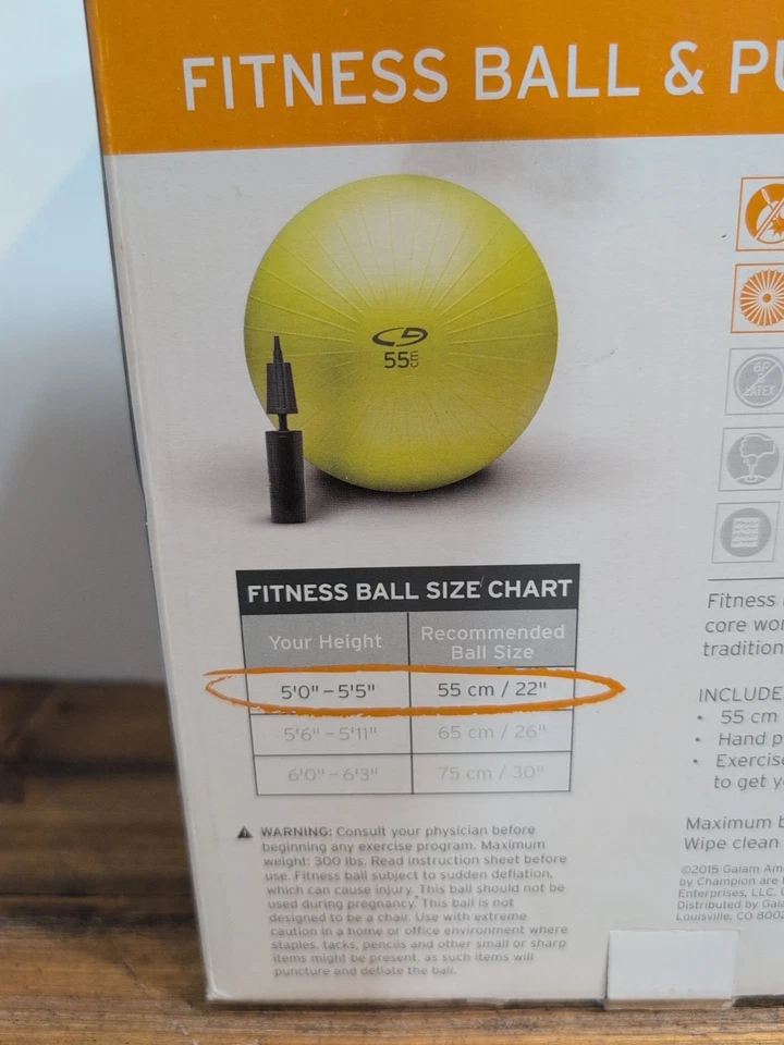 Pelota y bomba Champion Fitness tamaño pequeño totalmente nueva Foto 3 de 3