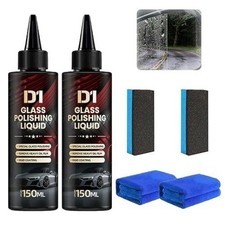 Glass Polish, Windshield Cleaner, Glass Film Remover, Anti-Fog Hydrophobic Coati
