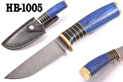 9.2'' Base Camp Handmade Forge Damascus EDC Straight Back Hunter Knife HB-1005